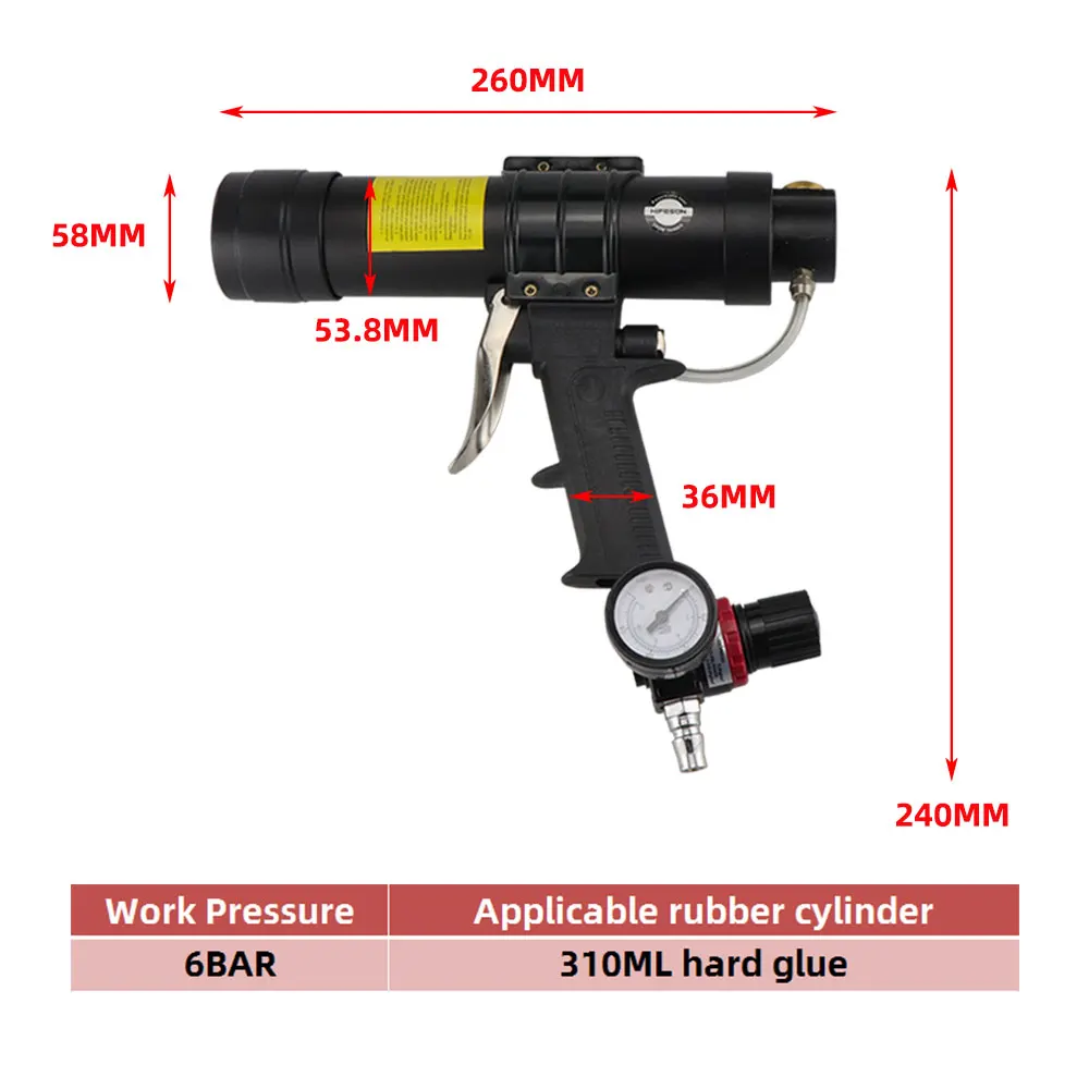 310ML Caulking Gun Pneumatic C - Caulking Gun Dispensing ulasan dan harga